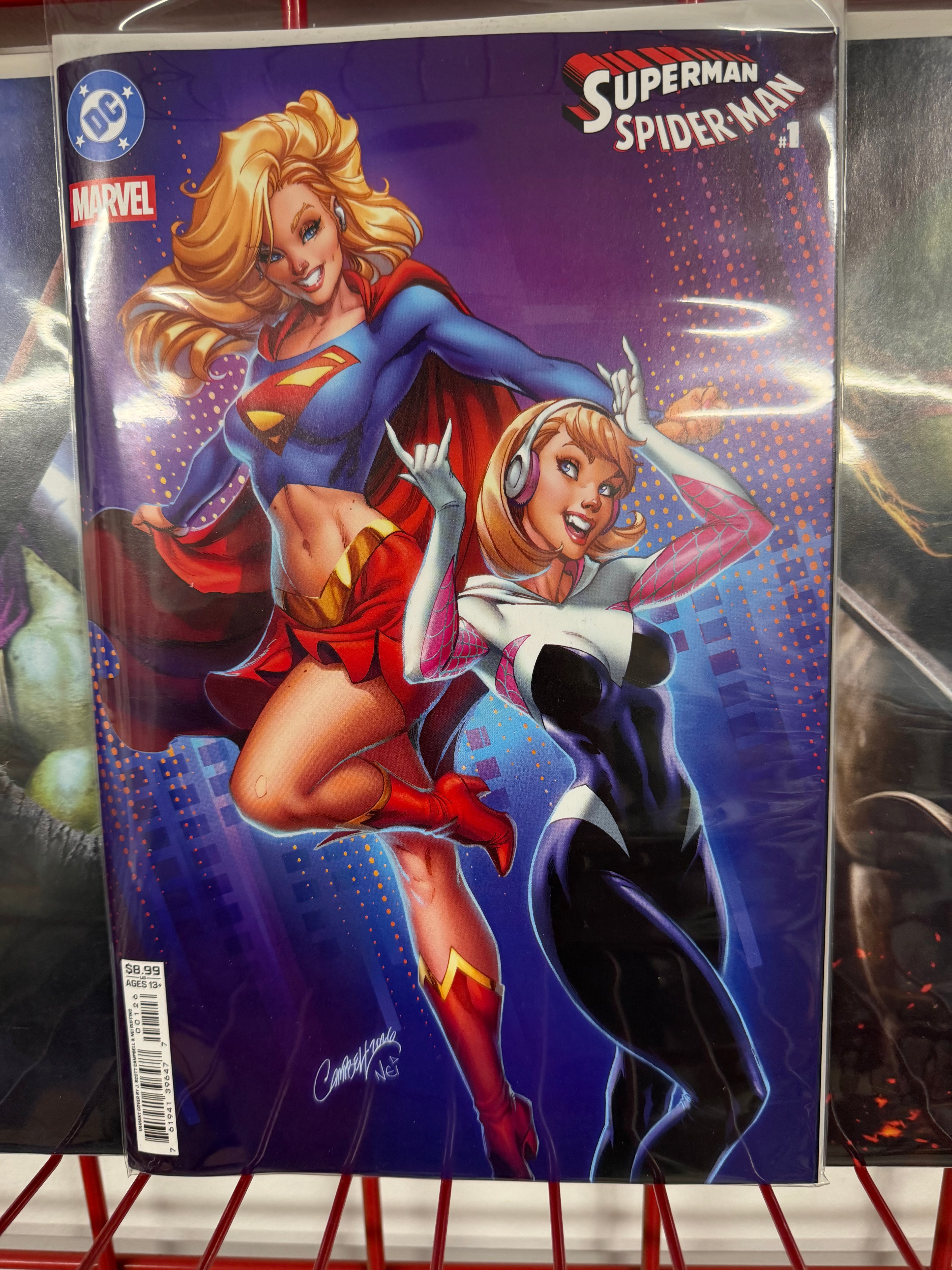 Superman Spider-Man #1 Variant Cover (Supergirl & Spider-Gwen)
