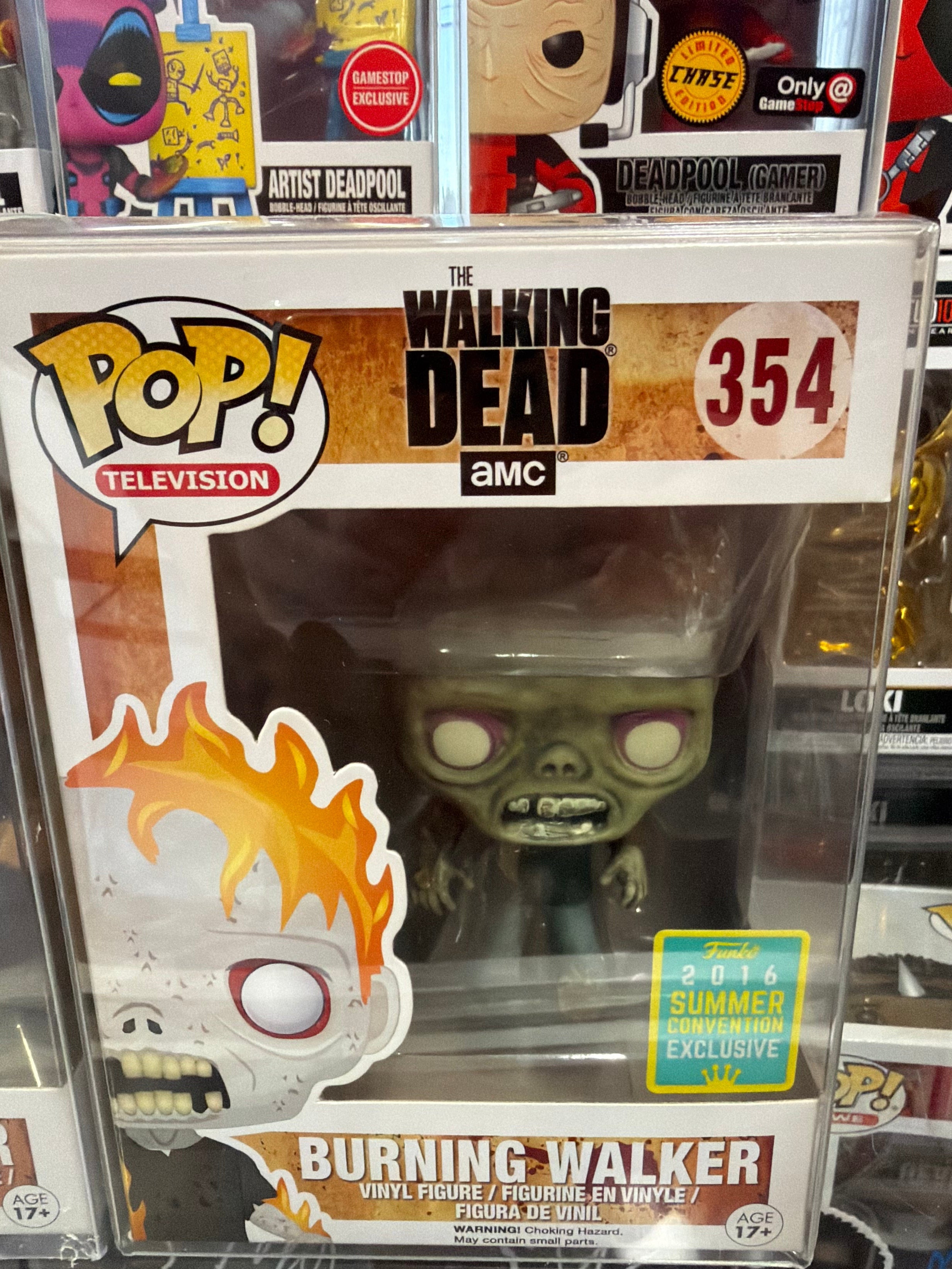 Funko Pop! The Walking Dead Burning Walker #354 2016 Summer Convention Exclusive