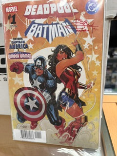 Deadpool/Batman #1 Signed with COA - Captain America & Wonder Woman Variant