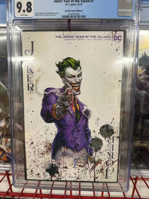 Joker: Year of the Villain #1 CGC 9.8 - Scorpion Comics Edition B (Clayton Crain Variant)